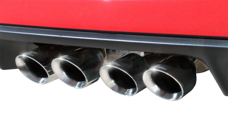 Corsa 2009-2013 Chevrolet Corvette C6 6.2L V8 Polished Xtreme Axle-Back Exhaust - 14470