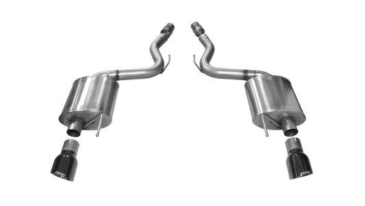 Corsa 2015-2017 Ford Mustang GT 5.0 3in Axle Back Exhaust Black Dual Tips (Touring) - 14329BLK