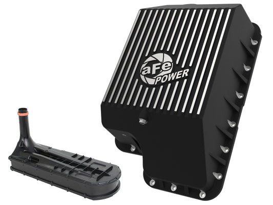 aFe Transmission Pan (Black); Ford Diesel Trucks 03-10 V8-6.0/6.4L (td) - 46-70122-1