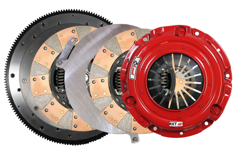 McLeod 18-23 Ford Mustang RXT Twin Disc Clutch Kit 1 1/8 x 26 Spline 164T 8 Bolt AL Flywheel - 6333807HD