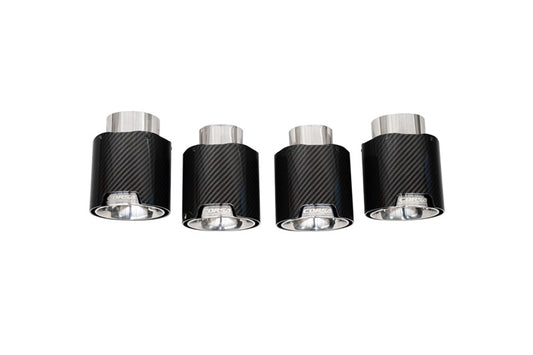 Corsa 2020-25 Chevrolet Corvette C8 RWD 4.5in Carbon Fiber Polished Tip Kit (For Corsa Exhaust Only) - 21109CF