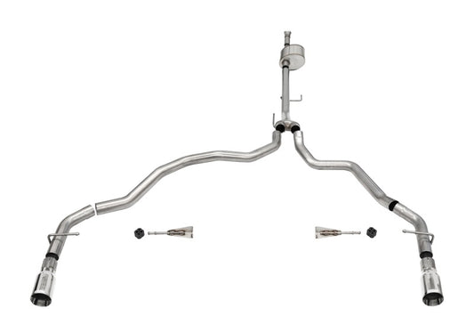 Corsa 2021-2025 Ford F-150 Regular Cab/ 8in Bed 5.0L V8 Xtreme Cat-Back Dual Rear Exit-Polished - 21146