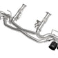aFe MACH Force-Xp 3in to 2-1/2in 304SS Cat-Back (No Muff.) 2020 Chevy Corvette (C8) 6.2L - Black Tip - 49-34127NM-B