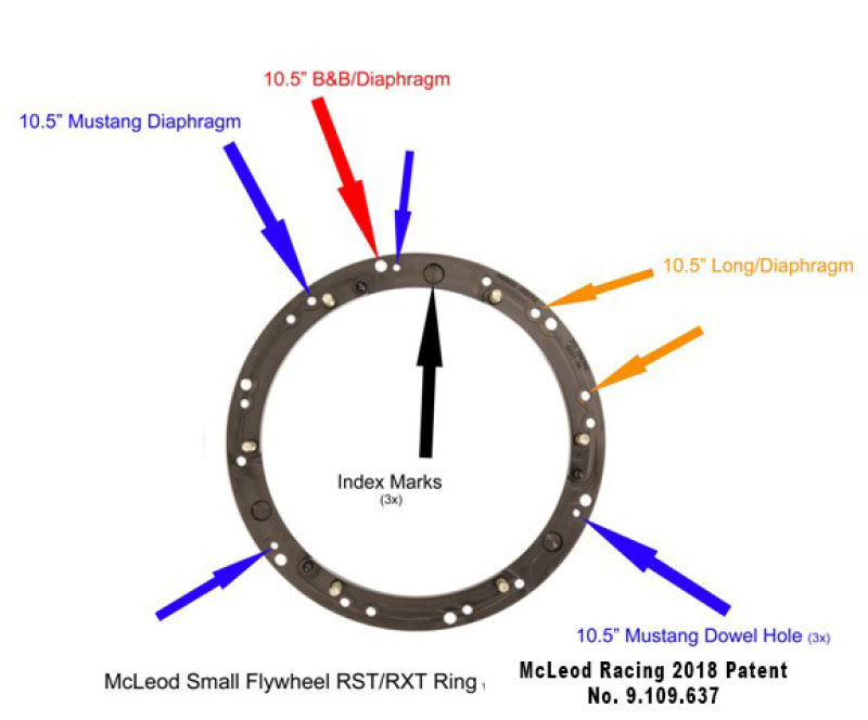 McLeod Racing RST HD Twin - For Small Diameter Flywheel - Black Ring - 1-1/8 x 10 Spline - 6913-04MD