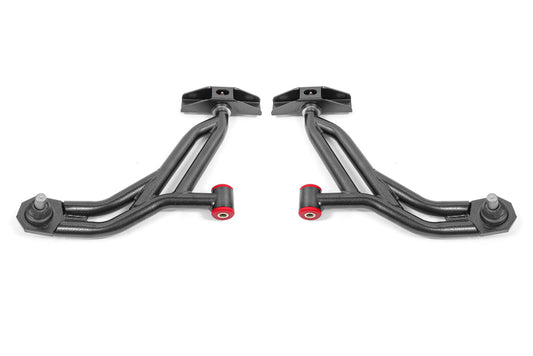 BMR Suspension 05-14 Ford Mustang Lower A-Arms - Black Hammertone - Non-Adjustable - AA750H