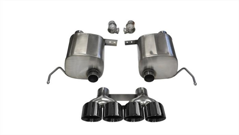 Corsa 2014-2019 Corvette C7 Coupe 6.2L V8 AT/MT 2.75in Valve-Back Dual Rear Exit Black Sport Exhaust - 14764BLK