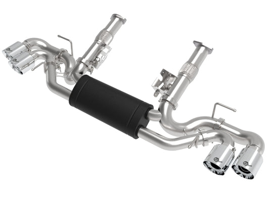 aFe MACH Force-Xp 2-1/2in 304SS Cat-Back 2020 Chevy Corvette (C8) 6.2L - Polished Tip - 49-34127-P
