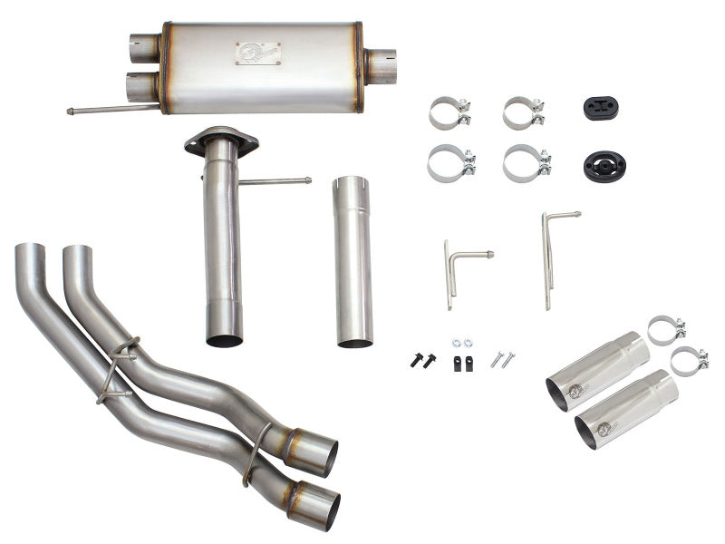 aFe Rebel Exhausts 3in SS Cat-Back 09-14 Ford F-150 4.6/5.0/5.4L w/ Polished Tips - 49-43080-P