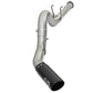 aFe ATLAS 5in DPF-Back Alum Steel Exhaust System w/Black Tip 2017 Ford Diesel Trucks V8-6.7L (td) - 49-03090-B