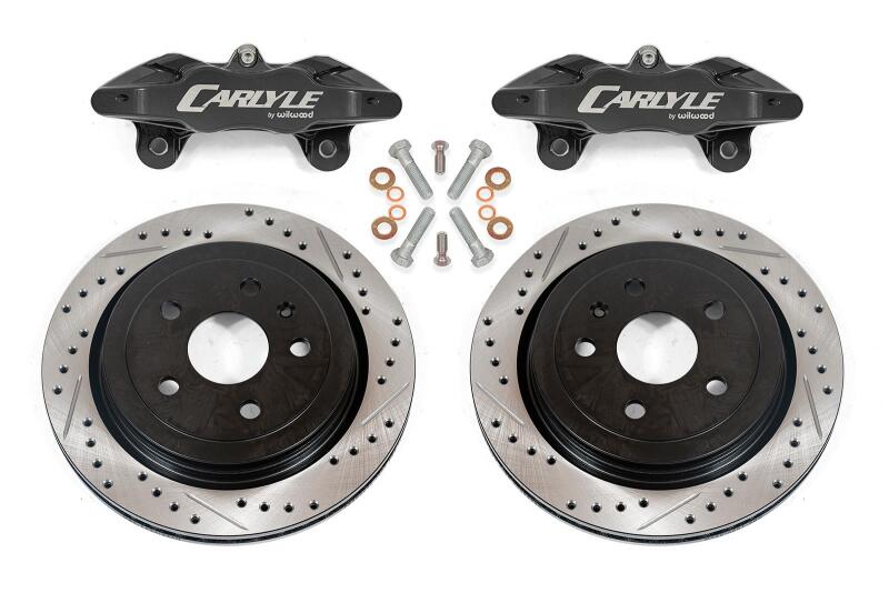 BMR 97-04 Chevrolet Corvette C5 Brake Kit For 15in Conversion Drilled & Slotted Rotors Black Caliper - DBK552