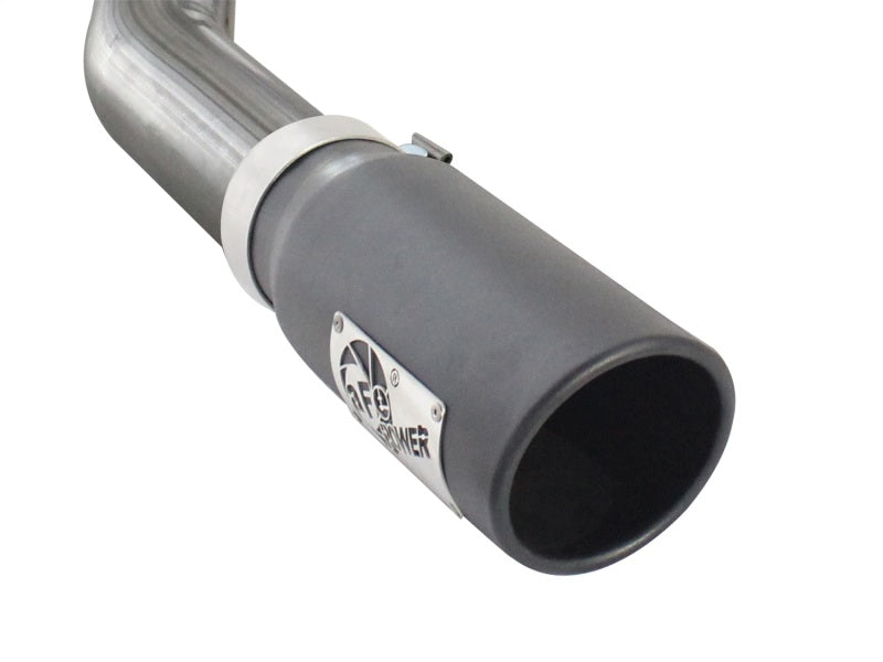 aFe MACHForce XP Exhausts Cat-Back SS 409 EXH Wrinkle Black CB Ford F-150 11-12 V6-3.5L (tt) - 49-43038-B