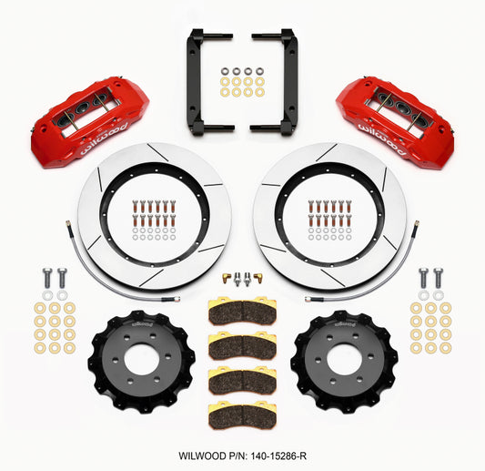 Wilwood TX6R Front Kit 15.50in Red 2004-08 Ford F150 - 4WD - 140-15286-R