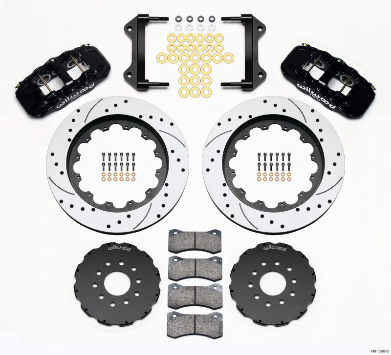 Wilwood AERO6 Front Hat Kit 15.00 Drilled 97-04 Corvette C5/Z06 05-13 C6 - 140-13903-D