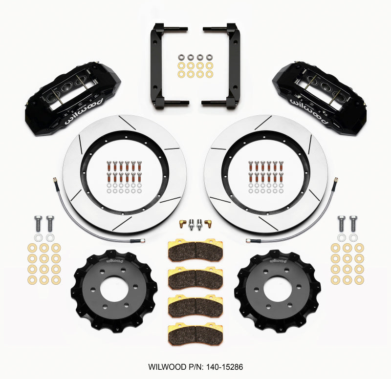 Wilwood TX6R Front Kit 15.50in Black 2004-08 Ford F150 - 4WD - 140-15286