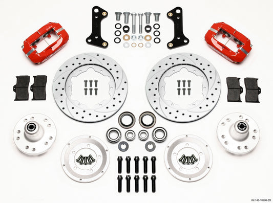 Wilwood Forged Dynalite Front Kit 11.00in Dril-Zinc-Red 67-69 Camaro 64-72 Nova Chevelle - 140-10996-ZR