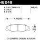 Hawk 97-06 Corvette (incl C5 Z06) HPS Street Rear Brake Pads - HB248F.650