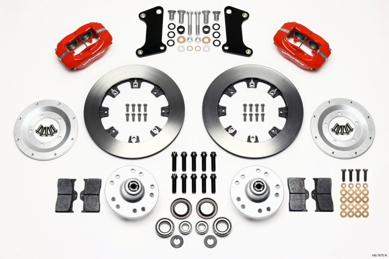 Wilwood Forged Dynalite Front Kit 12.19in Red 67-69 Camaro 64-72 Nova Chevelle - 140-7675-R