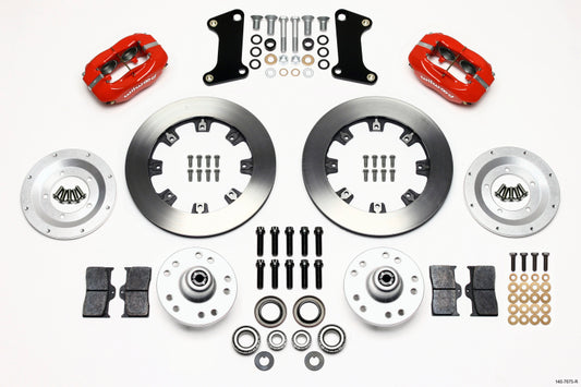 Wilwood Forged Dynalite Front Kit 12.19in Red 67-69 Camaro 64-72 Nova Chevelle - 140-7675-R