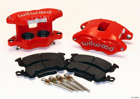 Wilwood D52 Front Caliper Kit - Red 2.00 / 2.00in Piston 1.28in Rotor - 140-11290-R