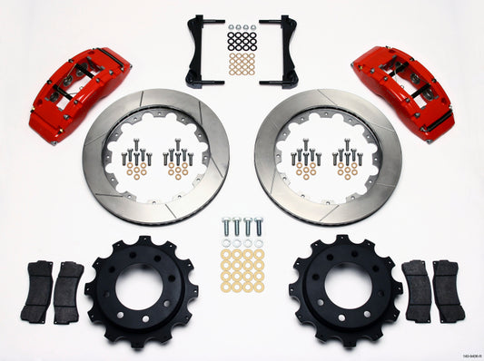 Wilwood TC6R Rear Kit 16.00in Red 1999-2010 GM Trk 2500 HD 4.84 Cntr - 140-9406-R