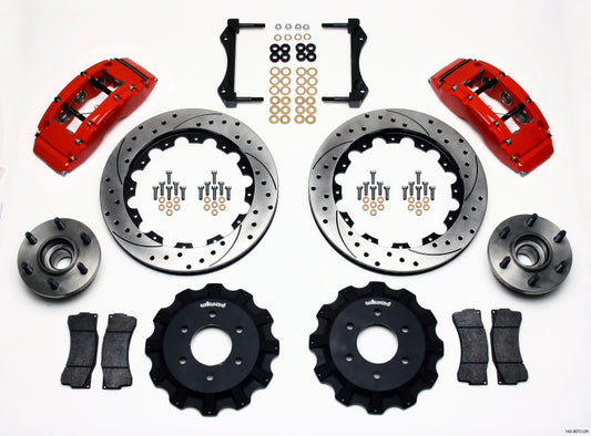 Wilwood TC6R Front Kit 16.00in Drilled Red 2004-2008 Ford F150 - 140-9072-DR