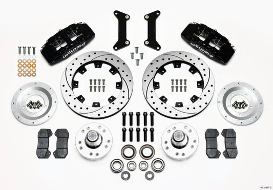 Wilwood Dynapro 6 Front Hub Kit 12.19in Drilled 79-87 GM G Body - 140-12837-D