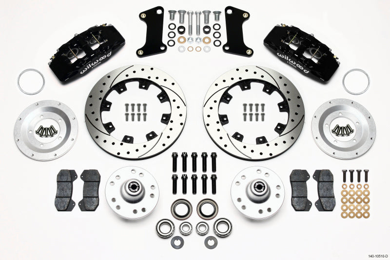 Wilwood Dynapro 6 Front Hub Kit 12.19in Drilled 67-69 Camaro 64-72 Nova Chevelle - 140-10510-D