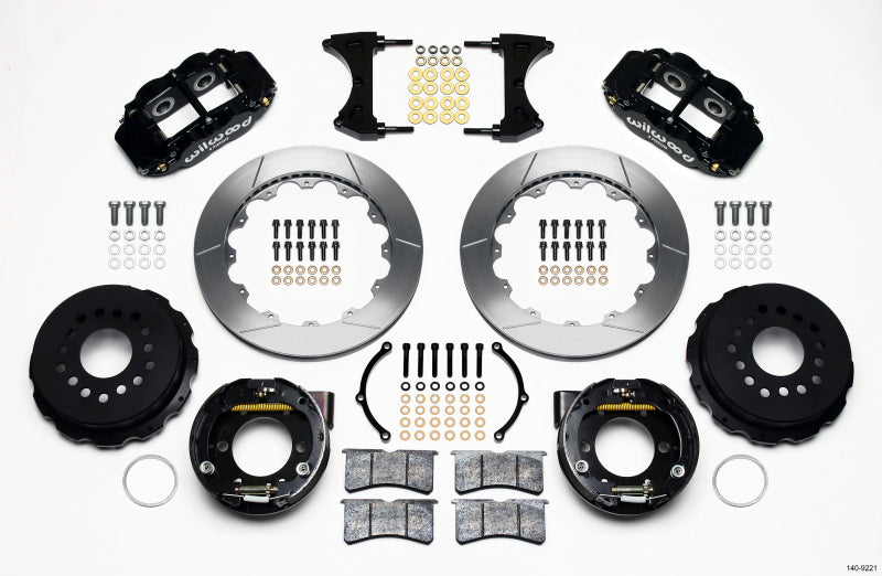 Wilwood Narrow Superlite 4R Rear P-Brk Kit 12.88in 2005-2014 Mustang - 140-9221