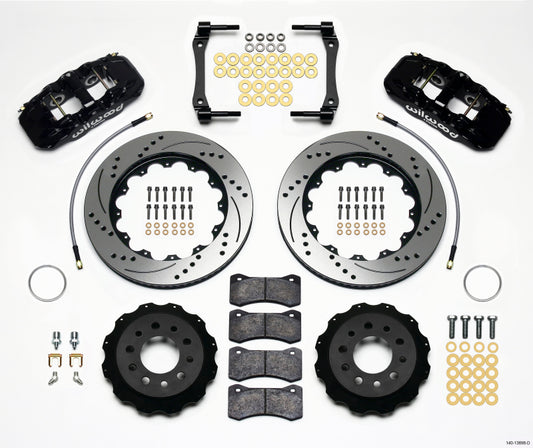 Wilwood AERO4 Rear Kit 14.25in Drilled 2014-Up Corvette C7 w/Lines - 140-13698-D