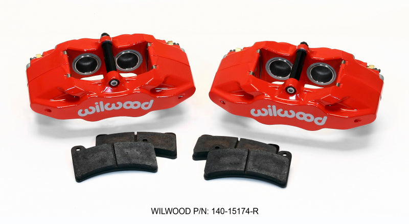 Wilwood DPC56 Rear Caliper Kit Red Corvette All C5 / Base C6 1997-2013 - 140-15174-R