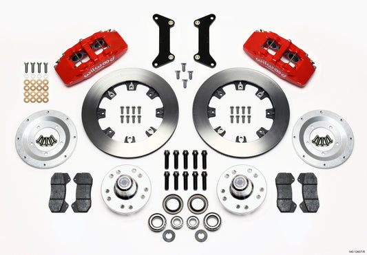 Wilwood Dynapro 6 Front Hub Kit 12.19in Red 79-87 GM G Body - 140-12837-R