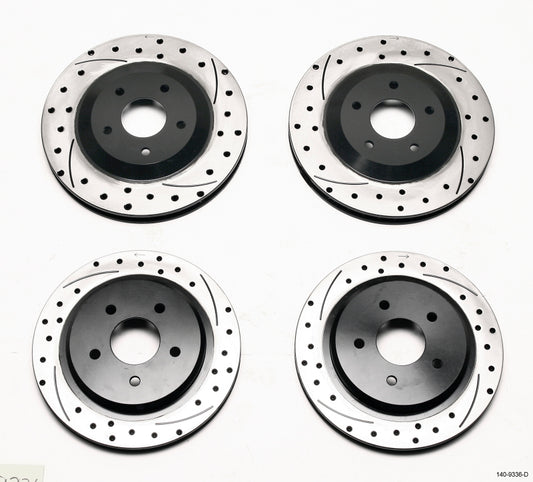 Wilwood Rotor Kit Front/Rear-Drilled 97-04 Corvette C5 All/ 05-13 C6 Base - 140-9336-D