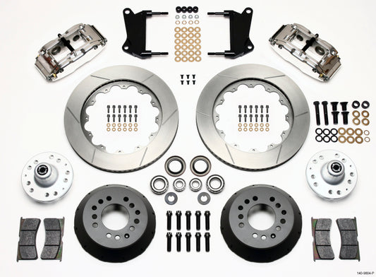 Wilwood Narrow Superlite 6R Front Hub Kit 14.00in Polished 67-69 Camaro 64-72 Nova Chevelle - 140-9804-P