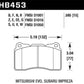 Hawk  07-13 Ford Mustang Shelby GT500 Blue 42 Front Brake Pads - HB453EE.585