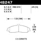 Hawk C5/C6 Corvette HPS 5.0 Front Brake Pads - HB247B.575
