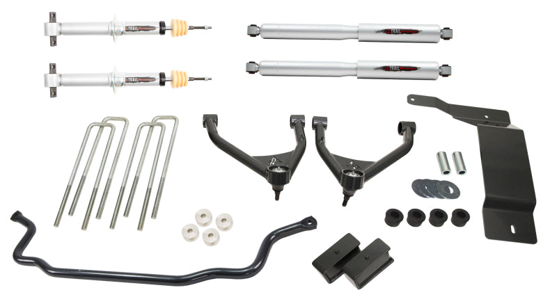 Belltech 07-13 Silverado / Sierra 1500 4WD Ext & Crew Cab 4in Trail Perf Lift Kit w/ Front Sway Bar - 150207TPS