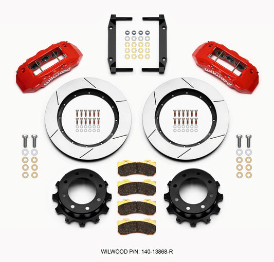 Wilwood TX6R Rear Kit 15.50in Red 2005-2012 Ford F250/F350 4WD - 140-13868-R