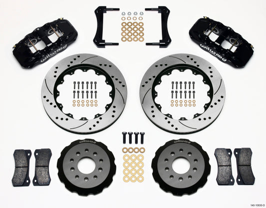 Wilwood AERO6 Front Hat Kit 14.00 Drilled 2005-2014 Mustang - 140-10830-D