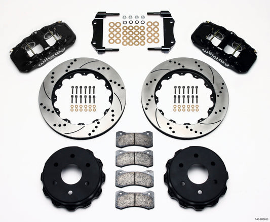 Wilwood AERO4 RearTruck Kit 14.25in Drilled 1999-2010 GM 1500-SUV 2 Piston OE Caliper - 140-9838-D