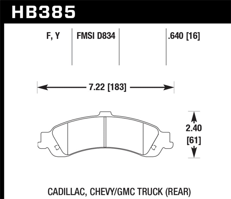 Hawk LTS Street Brake Pads - HB385Y.640