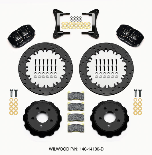 Wilwood Dynapro Radial Front Drag Kit 12.90in Drilled 2015-Up Mustang - 140-14100-D
