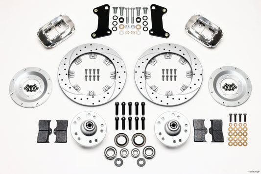 Wilwood Forged Dynalite Front Kit 12.19in Drill-Zinc Pol 67-69 Camaro 64-72 Nova Chevelle - 140-7675-ZP
