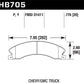 Hawk Chevy/GMC Express/Silverado/Savana/Sierra 15/25/35/4500 SuperDuty Rear Street Brake Pads - HB705P.776