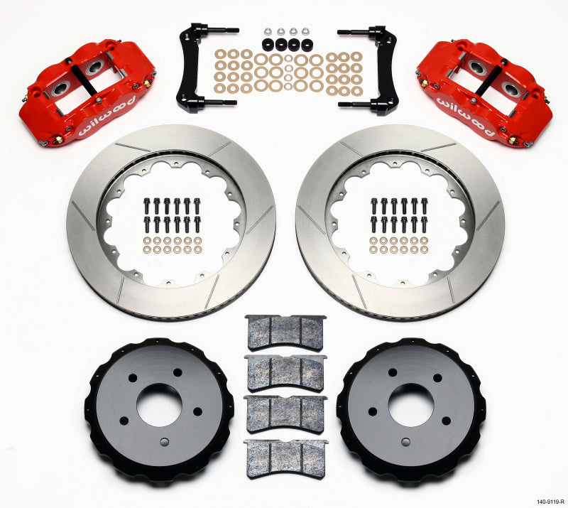 Wilwood Narrow Superlite 4R Rear Kit 14.00in Red 97-04 Corvette C5/Z06 05-13 C6 - 140-9119-R