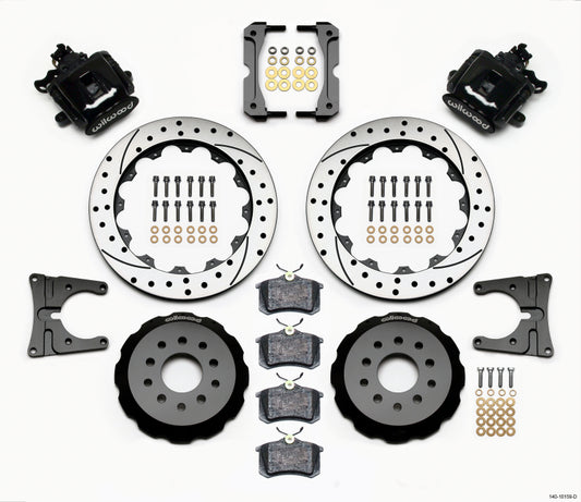 Wilwood Combination Parking Brake Rear Kit 12.88in Drilled 2005-2014 Mustang - 140-10159-D