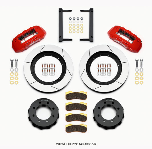 Wilwood TX6R Front Kit 16.00in Red 2005-2012 Ford F250/F350 4WD - 140-13867-R