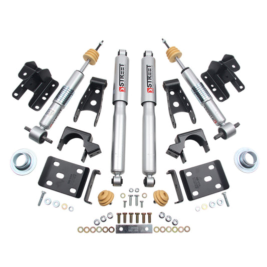 Belltech LOWERING KIT 14-17 Chevy Silverado/Sierra 1in to -2in Front/4in Rear w/ Street Perf Shocks - 991SP