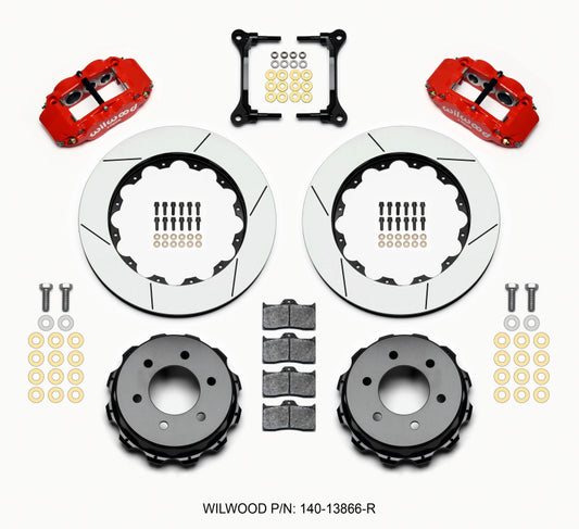 Wilwood Narrow Superlite 4R RearTruck Kit 14.25in Red 2012-Up Ford F150 (6 lug) - 140-13866-R