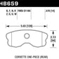 Hawk 10-12 Chevrolet Corvette Grand Sport / 06-12 Corvette Z06 Rear DTC-60 Race Brake Pads - HB659G.570