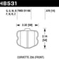 Hawk 06-10 Chevy Corvette (OEM Pad Design) Front Ceramic Sreet Brake Pads - HB531Z.570